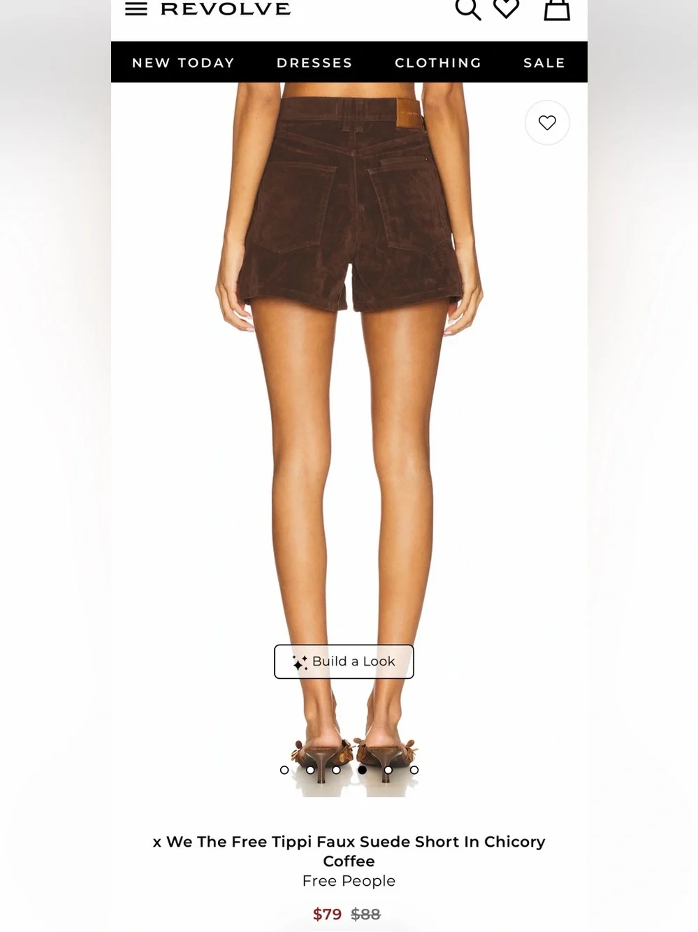 Free People We The Free Faux Suede Shorts Brown Size 25
